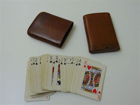 metal box and cabinet company chicago 1946 playing cards leather|vintage playing cards for sale.